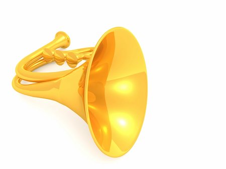 simsearch:400-09095300,k - musical instrument horn.3d Stock Photo - Budget Royalty-Free & Subscription, Code: 400-04784478