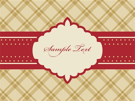 Vector vintage red and brown greeting card Stock Photo - Budget Royalty-Free & Subscription, Code: 400-04784521