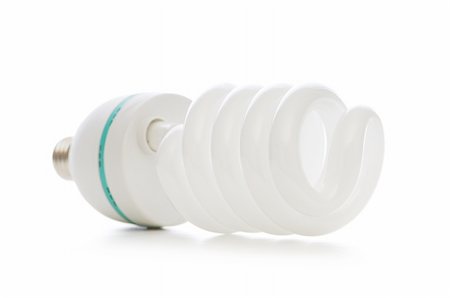 simsearch:400-04263435,k - Energy saving lamp isolated on the white background Photographie de stock - Aubaine LD & Abonnement, Code: 400-04784555