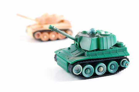 simsearch:400-06091788,k - toy tank isolated on a white background. Fotografie stock - Microstock e Abbonamento, Codice: 400-04784785