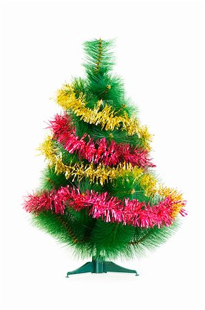 Christmas tree isolated on the white background Stock Photo - Budget Royalty-Free & Subscription, Code: 400-04784908