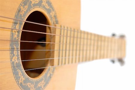 simsearch:400-08134650,k - Strings and sound hole of guitar Stock Photo - Budget Royalty-Free & Subscription, Code: 400-04785073