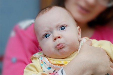 simsearch:400-07211187,k - Little 4-month boy pouts his lips Photographie de stock - Aubaine LD & Abonnement, Code: 400-04785112
