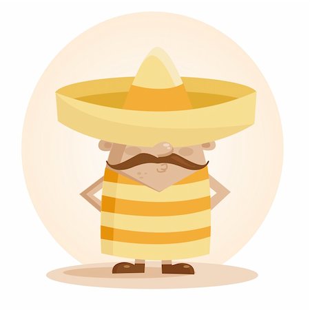 simsearch:400-04837520,k - Cartoon mexican character vector illustration Stock Photo - Budget Royalty-Free & Subscription, Code: 400-04785287
