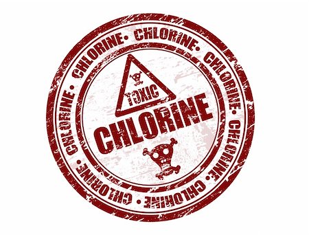 Chlorine grunge rubber stamp with skull and crossbones and the word chlorine written inside Stock Photo - Budget Royalty-Free & Subscription, Code: 400-04785448