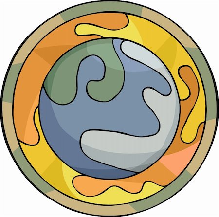 ringed seal - Illustration of the planet Earth and the trapped greenhouse gases in Meso-American style and composition. Stock Photo - Budget Royalty-Free & Subscription, Code: 400-04785480