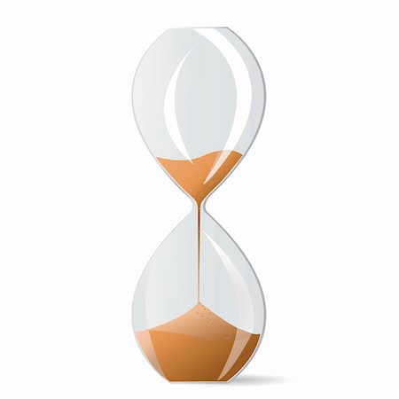 Hourglass isolated over white background, no transparencies Stock Photo - Budget Royalty-Free & Subscription, Code: 400-04785723