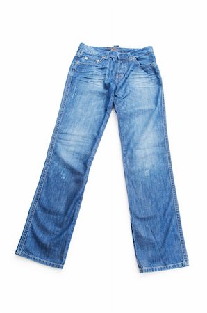 simsearch:400-07770306,k - Pair of jeans isolated on the white background Foto de stock - Royalty-Free Super Valor e Assinatura, Número: 400-04785858