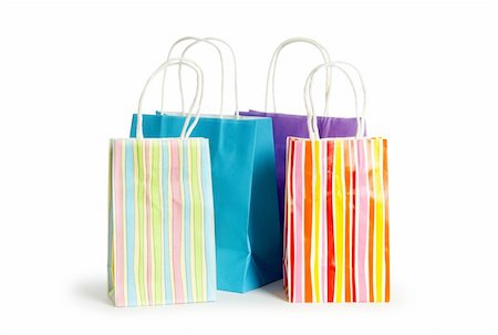 simsearch:400-08095972,k - Shopping bags isolated on the white background Stock Photo - Budget Royalty-Free & Subscription, Code: 400-04785876