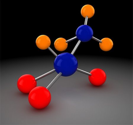 abstract 3d illustration of molecule model over dark background Foto de stock - Super Valor sin royalties y Suscripción, Código: 400-04785912