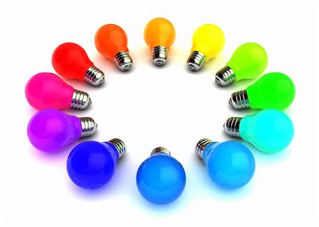 red christmas bulbs - 3d illustration of colorful light bulbs circle, over white background Stock Photo - Budget Royalty-Free & Subscription, Code: 400-04785944