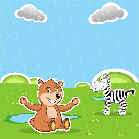 illustration of  teddy and zebra Stock Photo - Budget Royalty-Free & Subscription, Code: 400-04786249