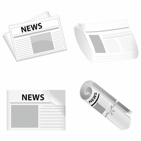 simsearch:400-06171289,k - illustration of news paper on white background Stockbilder - Microstock & Abonnement, Bildnummer: 400-04786250