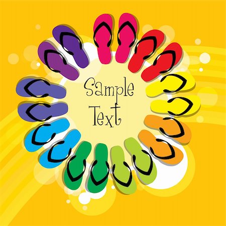 illustration of colorful slippers Stock Photo - Budget Royalty-Free & Subscription, Code: 400-04786273