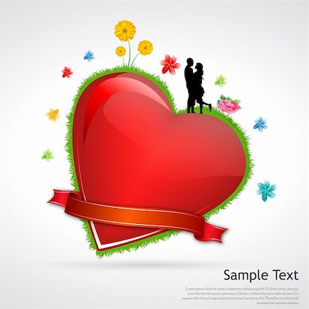 simsearch:400-04783578,k - illustration of valentine card on white background Stockbilder - Microstock & Abonnement, Bildnummer: 400-04786350