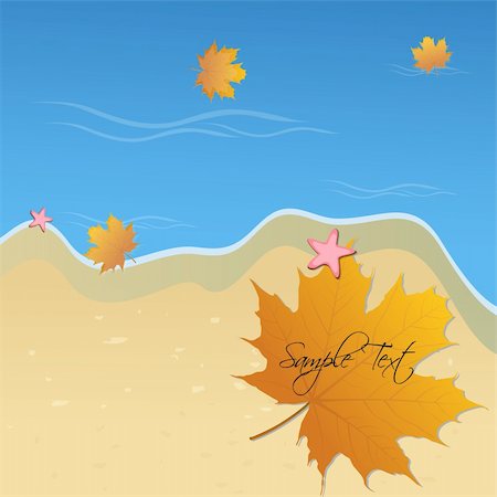 simsearch:400-06564249,k - illustration of autumn card with water and leaf Stockbilder - Microstock & Abonnement, Bildnummer: 400-04786371