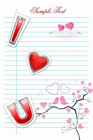 simsearch:400-04783578,k - illustration of valentine card on white background Stockbilder - Microstock & Abonnement, Bildnummer: 400-04786393