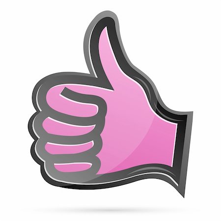 illustration of thumb up on white background Stock Photo - Budget Royalty-Free & Subscription, Code: 400-04786404