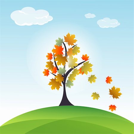 simsearch:400-06564249,k - illustration of autumn card with sky and tree Stockbilder - Microstock & Abonnement, Bildnummer: 400-04786413