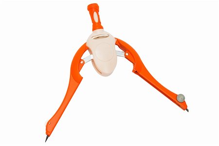 simsearch:400-09080859,k - Modern orange compasses on a white background Photographie de stock - Aubaine LD & Abonnement, Code: 400-04786567