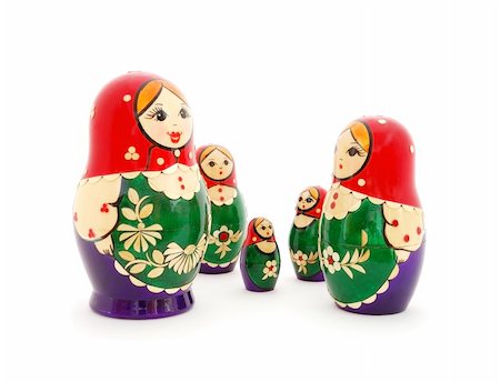 simsearch:400-06473880,k - Russian Nesting Dolls isolated on white background Stock Photo - Budget Royalty-Free & Subscription, Code: 400-04786730