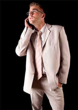 Businessman talking on the phone Stock Photo - Budget Royalty-Free & Subscription, Code: 400-04786778