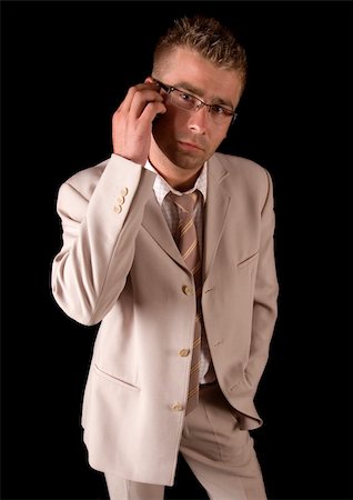 Businessman talking on the phone Stock Photo - Budget Royalty-Free & Subscription, Code: 400-04786780