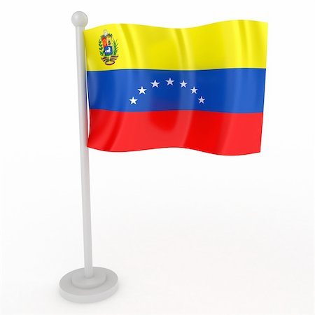 simsearch:400-04796084,k - Illustration of a flag of Venezuela on a white background Foto de stock - Royalty-Free Super Valor e Assinatura, Número: 400-04786804