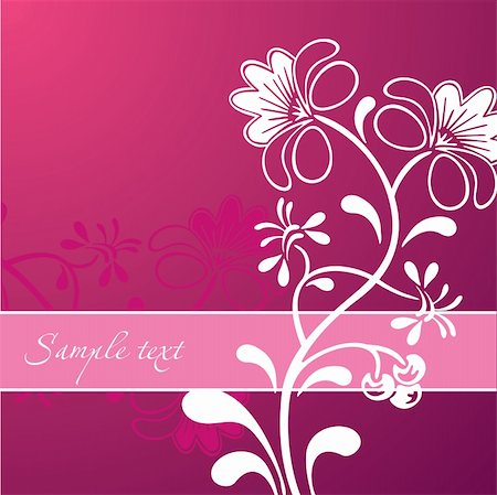 beautiful white flower ornament on pink background Stock Photo - Budget Royalty-Free & Subscription, Code: 400-04786936