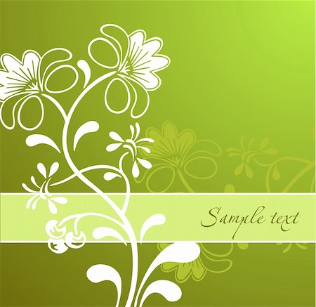 beautiful white flower ornament on green background Stock Photo - Budget Royalty-Free & Subscription, Code: 400-04786937