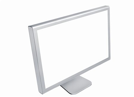 simsearch:400-04786483,k - Left side view of computer monitor isolated on white background Photographie de stock - Aubaine LD & Abonnement, Code: 400-04787010