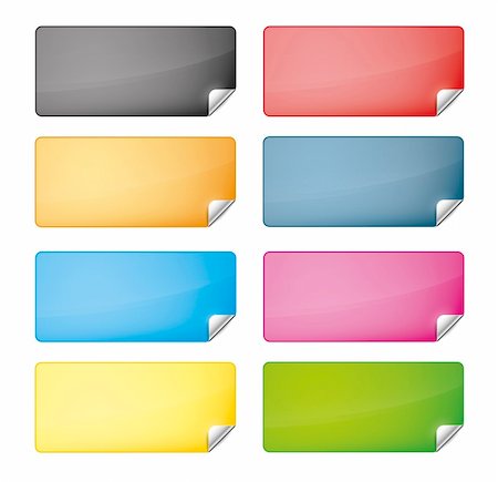 simsearch:400-06692000,k - eight labels with different colors for your web site Stock Photo - Budget Royalty-Free & Subscription, Code: 400-04787102