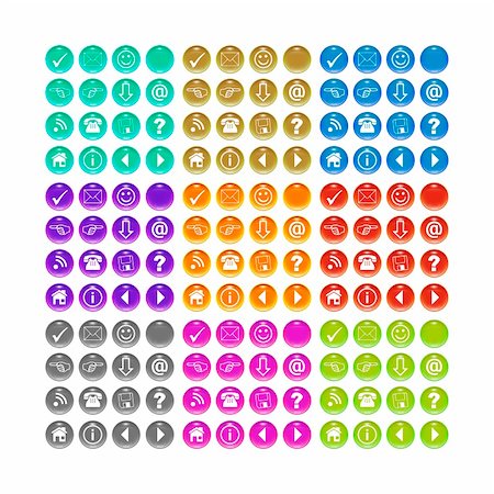 simsearch:400-04747123,k - A button set for your website in different colors Stock Photo - Budget Royalty-Free & Subscription, Code: 400-04787103