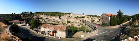 Panorama of Minerve village in the south of France in summer sun Stock Photo - Budget Royalty-Free & Subscription, Code: 400-04787171
