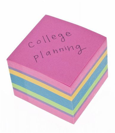 simsearch:400-05325346,k - College Planning Handwritten on a Stack of Paper Note Pad Isolated on White with a Clipping Path. Photographie de stock - Aubaine LD & Abonnement, Code: 400-04787685