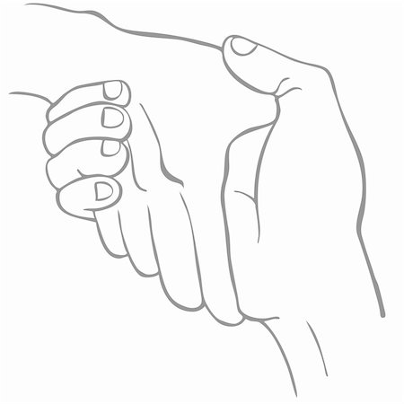 An image of a two hands shaking in a line art style. Stock Photo - Budget Royalty-Free & Subscription, Code: 400-04787683