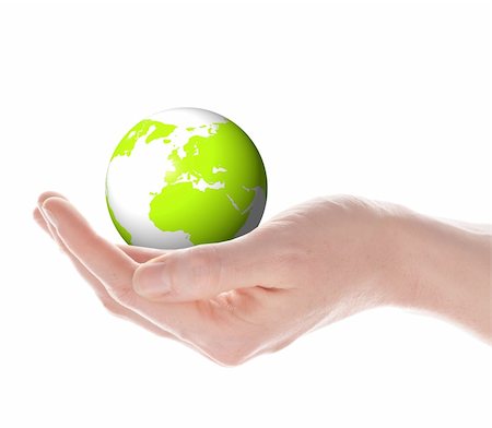 simsearch:640-01356796,k - the globe in your hands concept with planet earth isolated on white Photographie de stock - Aubaine LD & Abonnement, Code: 400-04787951