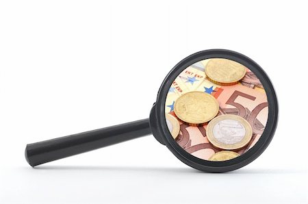 simsearch:614-02740316,k - money and magnifying glass showing financial success Stockbilder - Microstock & Abonnement, Bildnummer: 400-04787973