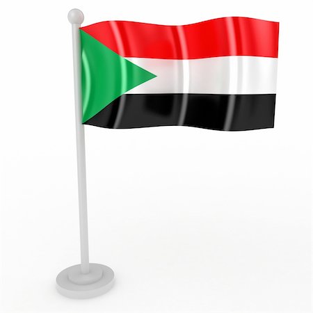 simsearch:400-04796084,k - Illustration of a flag of Sudan on a white background Foto de stock - Royalty-Free Super Valor e Assinatura, Número: 400-04788123