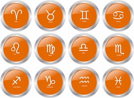 simsearch:400-04545678,k - zodiac button collection - vector Stock Photo - Budget Royalty-Free & Subscription, Code: 400-04788161