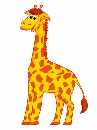 simsearch:400-04293272,k - Childish illustration of giraffe Fotografie stock - Microstock e Abbonamento, Codice: 400-04788291
