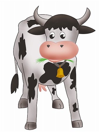 futura (artist) - Childish illustration of cute cow over white Stock Photo - Budget Royalty-Free & Subscription, Code: 400-04788315