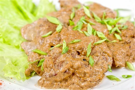 simsearch:400-04295211,k - Fried liver of a rabbit stewed at sour cream Fotografie stock - Microstock e Abbonamento, Codice: 400-04788509