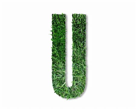 simsearch:400-04788596,k - Letter designed as if being cut from grass Photographie de stock - Aubaine LD & Abonnement, Code: 400-04788563