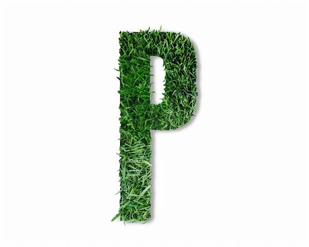 Letter designed as if being cut from grass Stock Photo - Budget Royalty-Free & Subscription, Code: 400-04788598