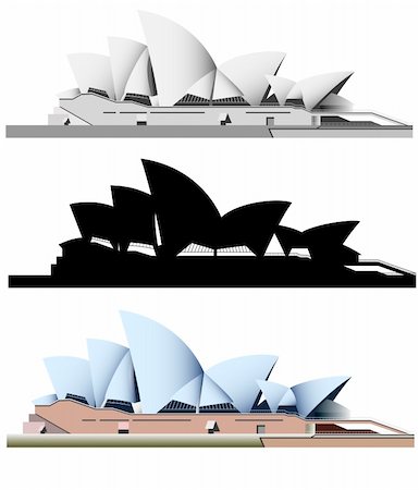 sydney tower - Illustration of the Sydney Opera House. This file is vector, can be scaled to any size without loss of quality. Stock Photo - Budget Royalty-Free & Subscription, Code: 400-04788649