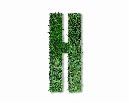 Letter designed as if being cut from grass Photographie de stock - Aubaine LD & Abonnement, Code: 400-04788663