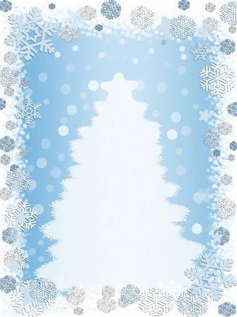 futura (artist) - Christmas background or frame illustration with snowflakes Stock Photo - Budget Royalty-Free & Subscription, Code: 400-04788738