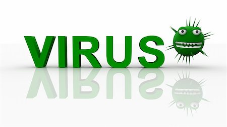 protect virus computer 3d - virus concept Stock Photo - Budget Royalty-Free & Subscription, Code: 400-04788986