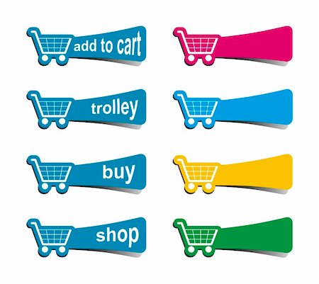 simsearch:400-04442555,k - An image of some shopping icons in different colors Photographie de stock - Aubaine LD & Abonnement, Code: 400-04789044